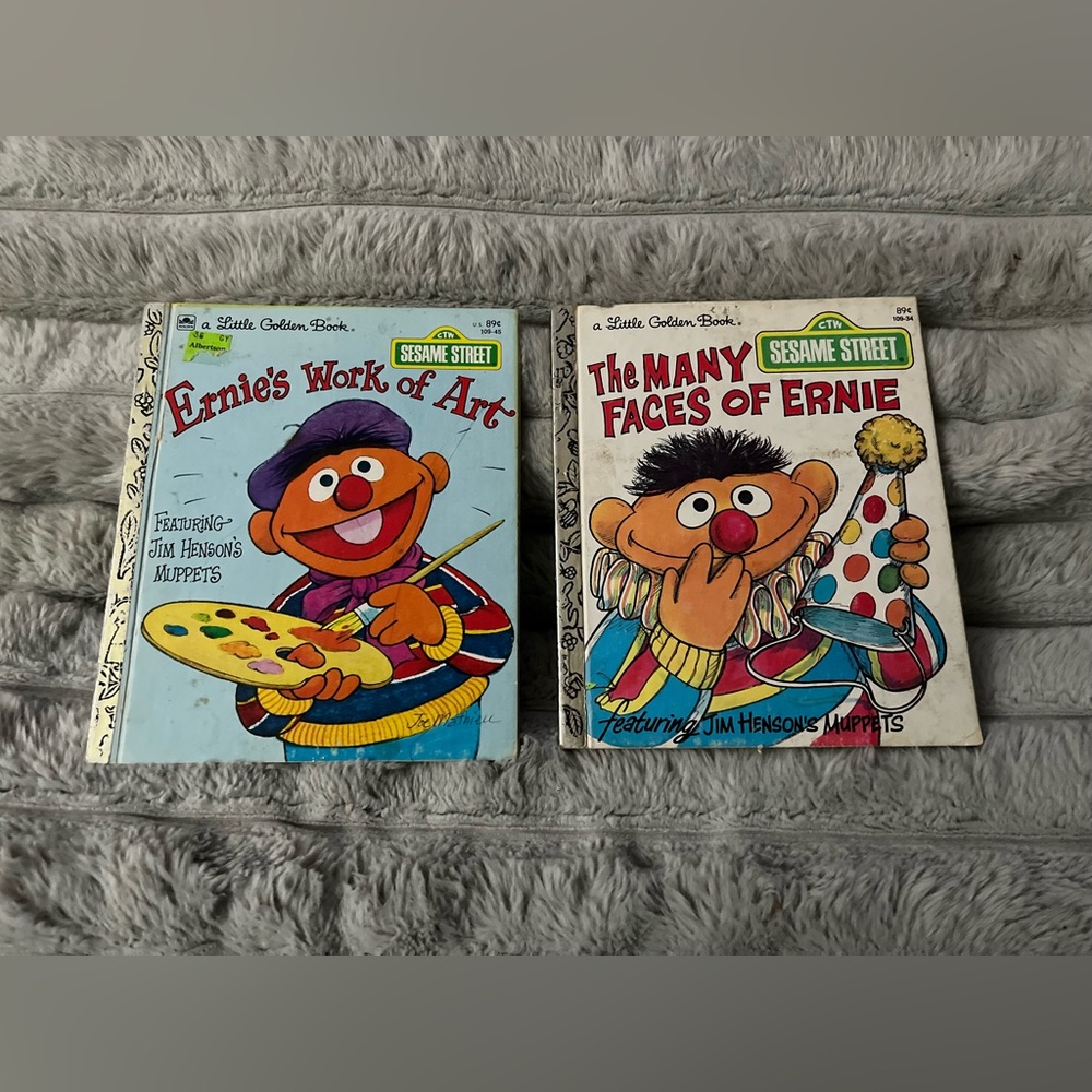 Bundle of 2 Sesame Street Ernie A Little Golden Books